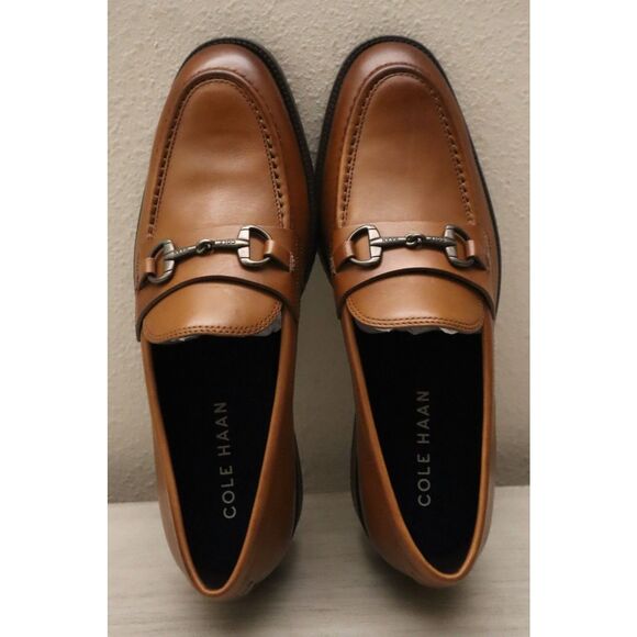 Cole Haan C37282 Men's Sz 7.5M Brown Leather Modern Essentials Bit Loafers - Picture 2 of 16